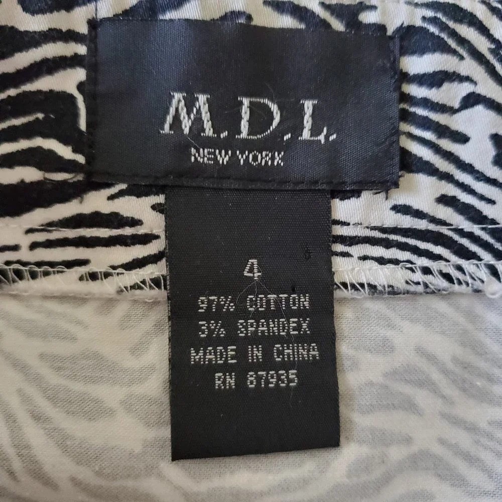 M.D.L. New York Skirt Zebra Print
